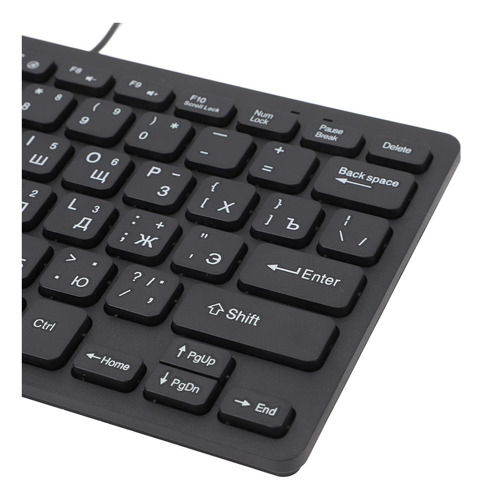 Teclado Con Cable De 78 Teclas, Ultradelgado, Lenguaje Usb C