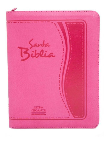 Biblia Rvr60 Letra Gigante Cierre Índice Rosa Rvr085czlgipjr