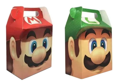 8 Cajas Dulceros, Bolos, Mario Y Luigi, Fiesta, Grande 