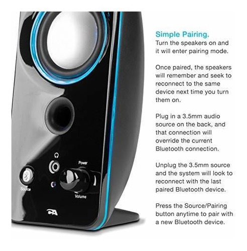 2.0 Altavoz Escritorio Que Cambia Color Bluetooth Para