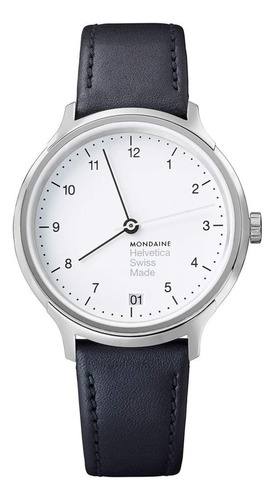 Mondaine Unisex Mh1r1210lb Helvetica Reloj Negro De Cuarzo S