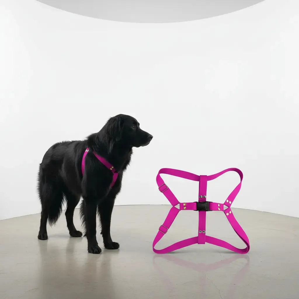 Pretal Pechera Arnes Perro Mediano Grande Regulable Fucsia