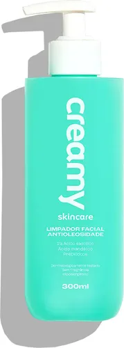 Creamy Skincare Limpador Facial Antioleosidade 300ml | 24 Horas De Oleosidade Controlada, Desobstrui Poros E Reduz Brilho Excessivo | Indicado Para Todos Os Tipos De Pele, Uso Diário Oleosa Dia/noite