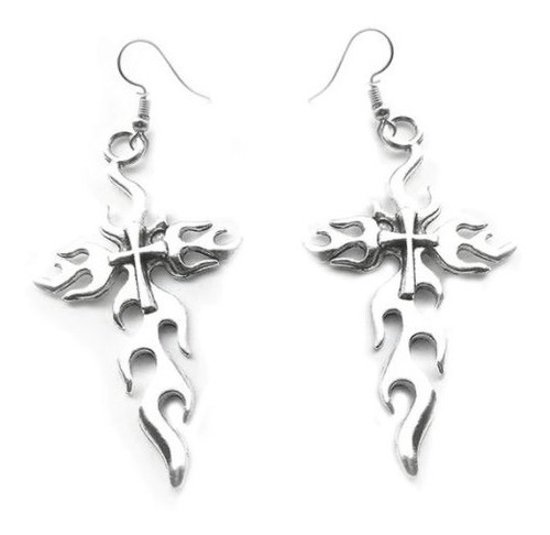 Pendientes Acero Unisex Estilo Punk Cruz Mujer Hombre