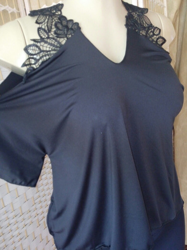 Blusa Negra Sin Hombros