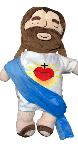 Peluche De Jesús Que Respira Celeste
