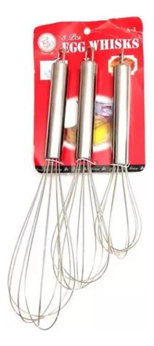 Kit Fuê Batedor P/ Massas Em Inox 3 Peças - Vencedor