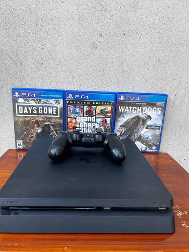 Playstation4 Slim, 500g, + 6 Juegos Físicos Y Mando Original