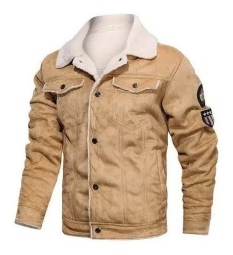 Chaqueta De Cuero Para Hombre, Cuero De Gamuza Envejecido, V