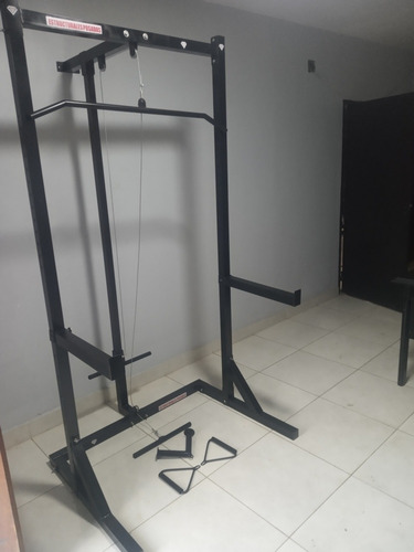 Jaula De Potencia Multifuncional Con Poleas + 2 Accesorios