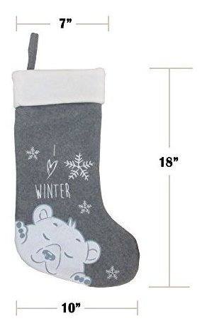 Bota Para Navidad Estilo Pingüinos Reno Oso 18 Pulgadas 3pc