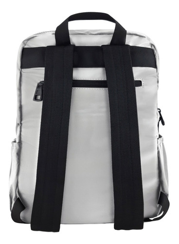 Imagen 4 de 5 de Mochila Urbana 6 Bolsillos División Notebook 14 Impermeable