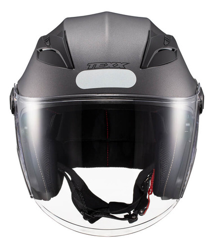 Capacete Aberto Com Viseira Dupla Texx Ugello Motociclista Cor Chumbo Tamanho do capacete 62