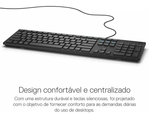Teclado Multimídia Dell Com Fio - Kb216 - Português (brasil
