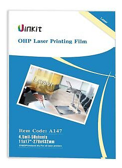 Uinkit 11x17 Laser Transparency Film Ohp 50 Pack Acetate Ssb
