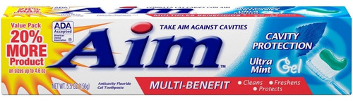 Aim Pasta Dental Cavity Protection Ultra Mint Gel (3 Pastas)