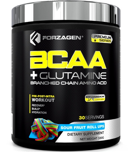 Imagen 3 de 4 de Bcaa + Glutamina Forzagen Aminoácidos Esenciales Fitness