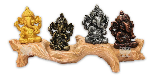 Set Figura Ganesh  Poliresina Pedestal / Ambienteyaromas