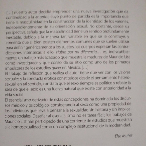 Libro: Hablo Por Mi Diferencia D La Identidad Gay A Lo Queer (Reacondicionado)