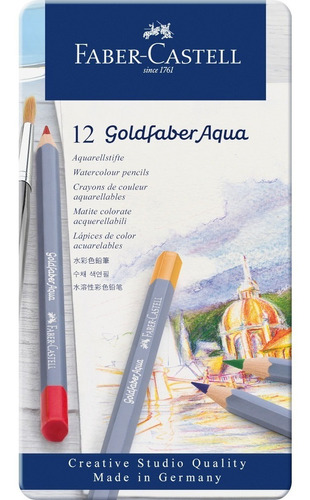 12 Colores Acuarelables Profesional Goldfaber Faber Castell