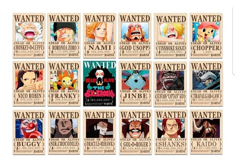 One Piece 36 Posters Yonkou Ace Sabo Jinbe Wanted Se Busca