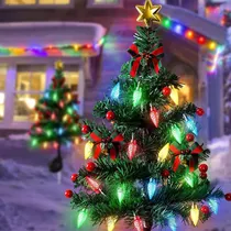 Comprar Luz Solar Para Arbol Navidad Decoracion Exterior Mini 30,1 