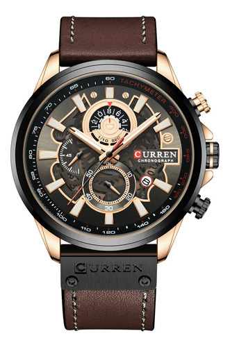 Reloj Curren Technos 8380 Sport Leather 3 Atm For Hombre