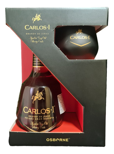 Brandy Carlos 1 Gran Reserva 700cc + Vaso - Oferta