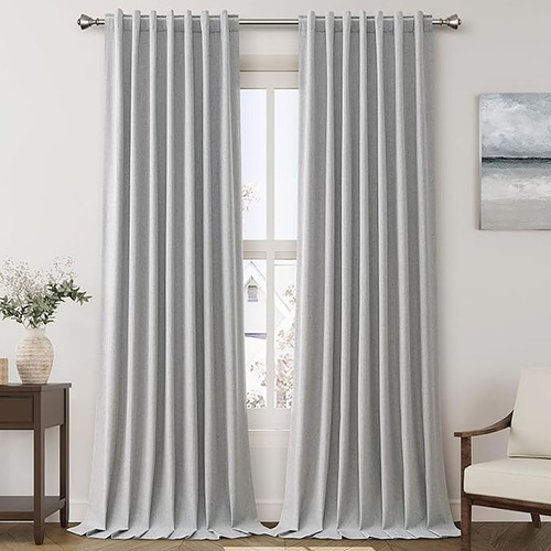 Cortinas Opacas Lisas Para Dormitorio 1 Pieza Gris