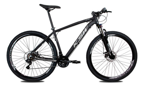 Bicicleta Ksw 29 Xlt Xlt Cambios Shimano 24v Cubo K7 + Trav Cor Preto/prata Tamanho Do Quadro 15