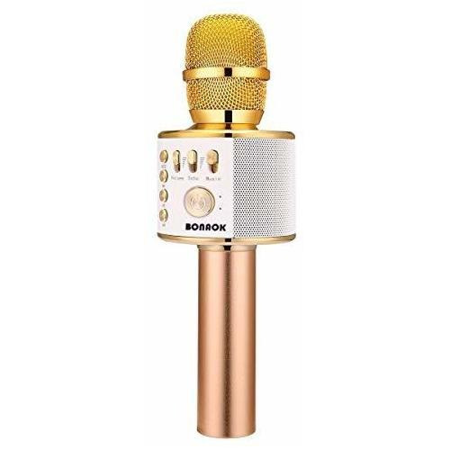 Bonaok Micrófono Inalámbrico Bluetooth Karaoke, 3 En 1 Portá