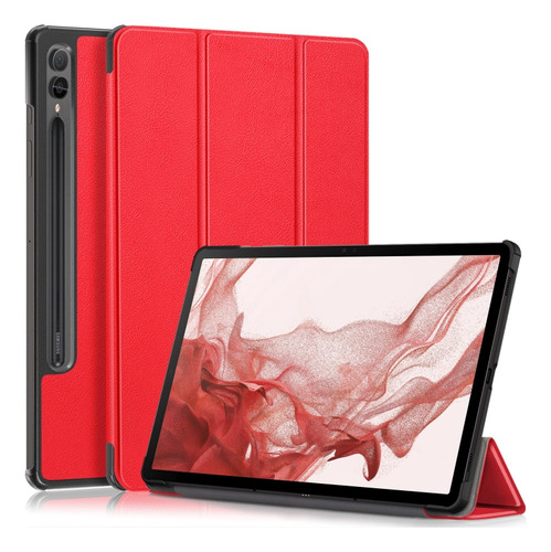 Funda De Tableta Inteligente Roja Para Galaxy Tab S9+