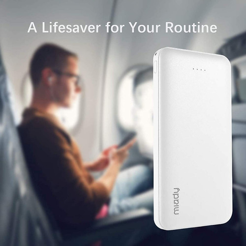 Power Bank Portatil 10000 Mah, Miady, Usb, Type C, Micro Usb