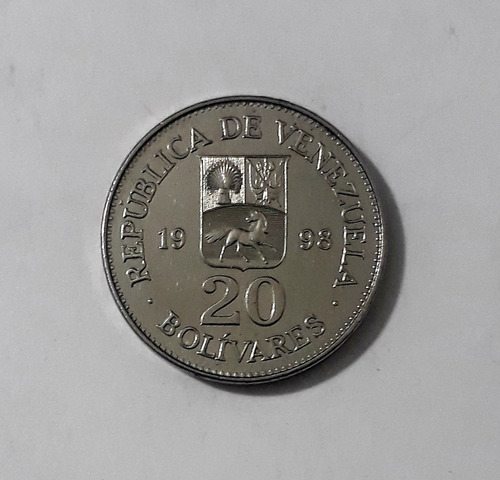 Moneda Venezolana Año 1998 - 20 Bolívares