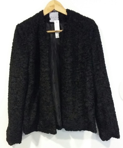 Saco Negro Zulas Peludo Talle 44 Nuevo Entrega Ya