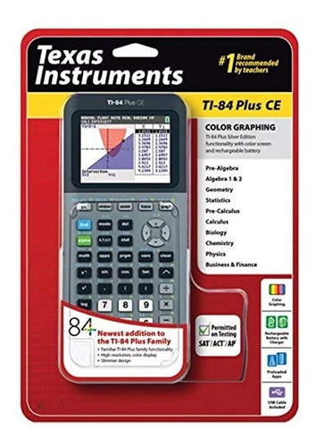 Calculadora Gráfica Plata Ti-84 Plus Ce De Texas