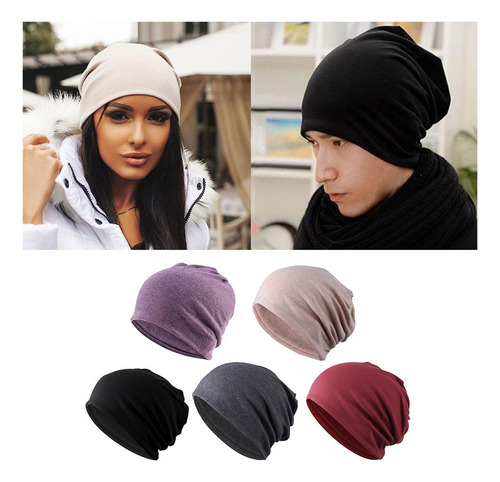 Gorro De Algodón Slouchy Suave Ligero Para Correr Gorro