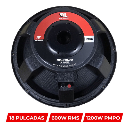 Wooofer Bw-18120 Blauline 18 PuLG Bobina 4 Pulgadas