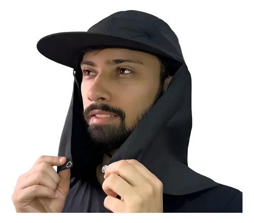 Boné Legionário Com Protetor De Nuca - Uv50+ - Ellepsun Cor Preto Tamanho Un