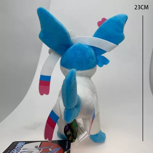 pelucia pokemon sylveon shiny eevee evolução feito á mão aprox 30