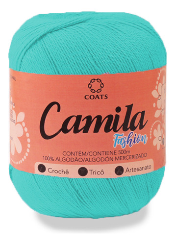 Linha Camila Fashion Coats 500m 150g Tex 300 - 100% Algodão Cor 00187 - Verde Água