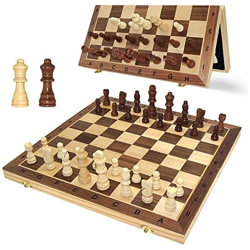Gothink Wooden 3-in-1 Chess Checker Y Backgammon N8yn6