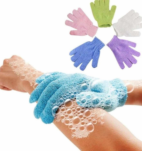 Pack 6 Guantes Exfoliantes Corporales Para Ducha Limpieza