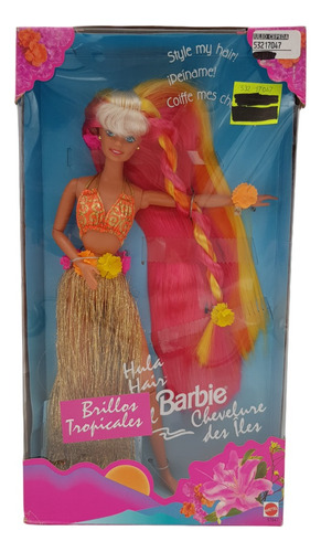 Barbie Hula Hair Melena Tropical Del Año 1996 Caja Dañada 