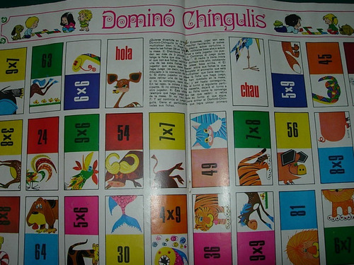 Poster Lamina Anteojito Recortable Domino Chingulis Juego