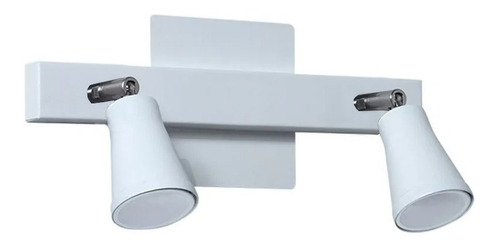 Imagen 1 de 6 de Aplique 2 Luces Dicroicas Moderno Negro Blanco Gu10