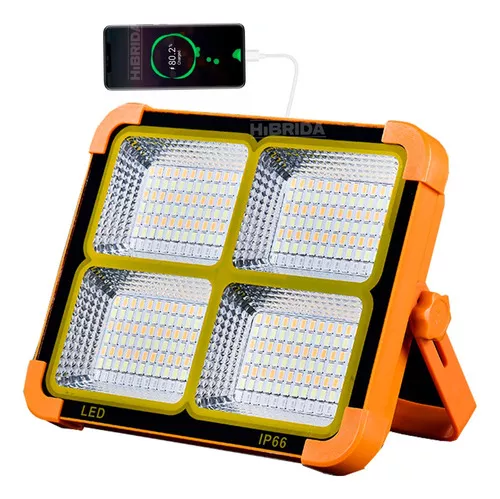 comprar Reflector Solar 1000w Multifunción Led Carga Celular Camping Color de la carcasa Naranja