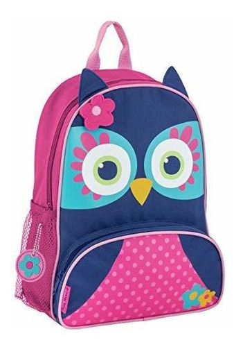Stephen Joseph Girls' Little Sidekicks Backpack, Owl, Navy