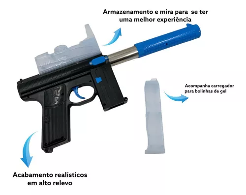 Lançador Nerf Pistola Lança Dardos E Bolinhas Gel Soft Gun - 400