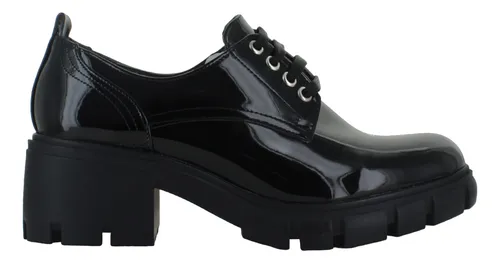 Lady Paulina Zapato Choclo Tacon Ancho Charol Mujer 82049